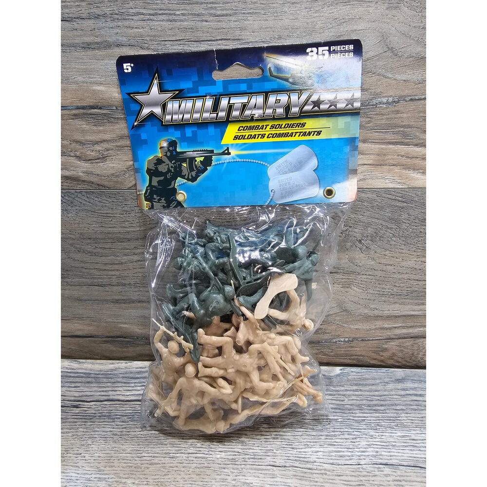 35 pcs Military Plastic Toy Soldiers Army Men Green 1.75in Figures Combat New